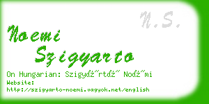 noemi szigyarto business card